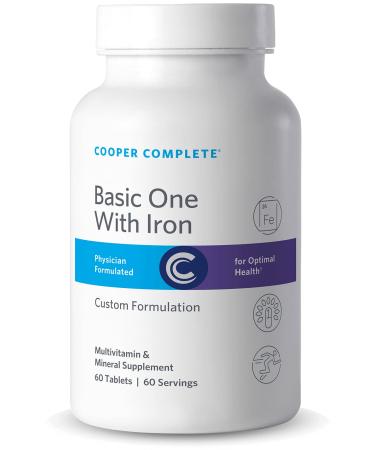Cooper Complete Basic One Multivitamin with Iron - 60 Tablets per Bottle. Pack of 2 60 Servings per Bottle. Pack of 2