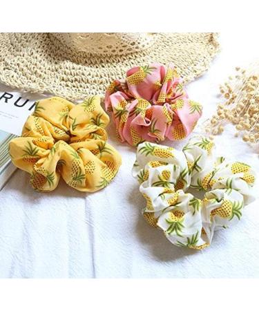 VASANA 8 Pieces Colorful Pineapple Printed Cloth Elastic Hair Scrunchies Hair Bands Ties Ponytail Holder with Excellent Elasticity and Resilience for thick Thin Long or Short Hair (Random Color) - Buy Online on GoSupps.com