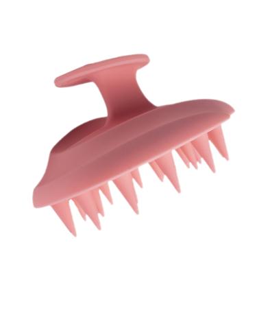 Orfofe Massage device Handy shampoo brush silicone pet brush head massage device silicone head ridge silicone peeling brush for the small hair care pink pebble gel massage comb scalp