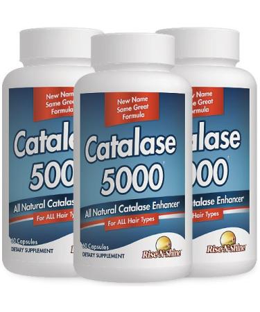 Rise-N-Shine Catalase Supplement 5000 with Saw Palmetto Biotin Fo-Ti PABA - Hair Supplements for Strong Hair - 180 Capsules (90-Day Supply) 3 Month Supply