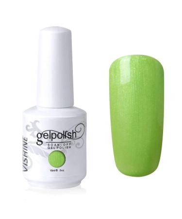 Vishine Nail Salon UV Manicure Polish Soak Off Gel Polish Nail Art Yellowgreen(744) #744