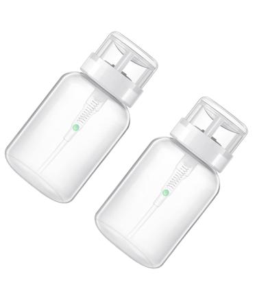 IWOWHERO Set of 2 x 200ml Plastic Pump Bottles for Nail Polish Remover