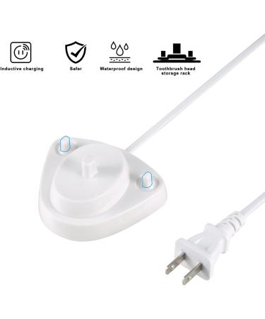 POEXUJING Portable Inductive Electric Toothbrush Charger for Oral B Model 3757 | 2 Head Holders & Dust Caps | Travel Replacement Charging Base - Buy Online on GoSupps.com