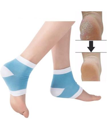 minkissy 1pair Foot Protection Socks Protective Cover Heel Socks Cotton Fabrics Nylon Gel Socks Sky Blue Socks Feet Heel Socks Antichapping Socks Sleep Socks Whitening Ripstop Socks medium - Buy Online on GoSupps.com