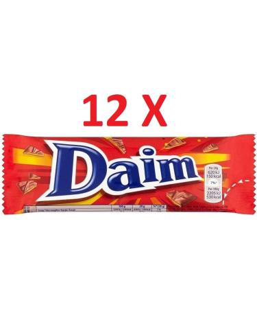 Irresistible Daim Chocolate Bar 28 g PACK of 12 - Famous Chocolate Bar from Sweden - | Perfect Sweet Gift Idea for any Occasion - Christmas Birthday sold by Swiss+ - Buy Online on GoSupps.com