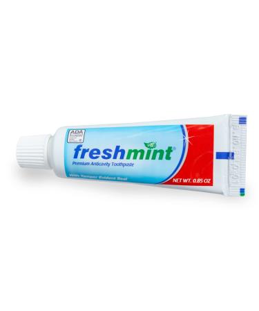 Freshmint® 144 Tubes of 0.85 oz. Premium Anticavity Fluoride Toothpaste with Safety Seal (ADA Accepted)