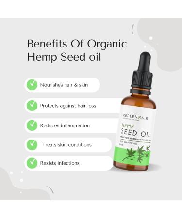 Organic Hemp Seed Oil to Strengthen and Nourish Stressed Scalp and Hair For Damaged Roots | 100% Plant-Based for a Stunning Youthful Look For Men and Women - Buy Online on GoSupps.com