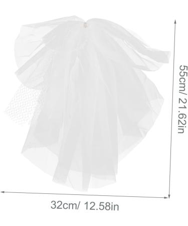 FOMIYES Bridal Short Veil Bachelorette Party Veil Short Veil with Comb Bridal Mesh Veil Bridal Veil Short Veil for Bachelorette Party Bride Hair Accessories Wedding White Rhinestones - Buy Online on GoSupps.com