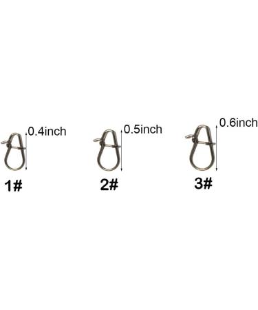 Laxygo 100pcs Fishing Power Clips Fast Snaps 25LB 30LB 40LB - 100pcs/pack - Buy Online on GoSupps.com