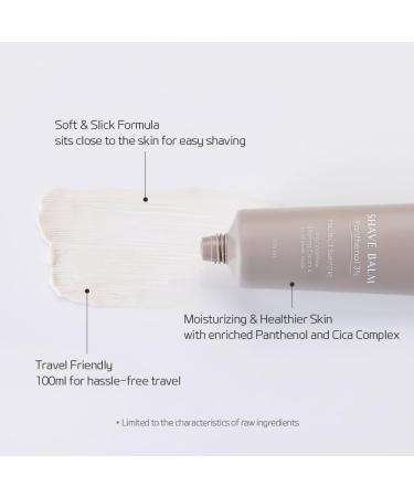 Shave Balm with 3% Panthenol & Natural Ingredients | Moisturizing Shaving Cream for Comfort & Skin Protection - 100ml - Buy Online on GoSupps.com