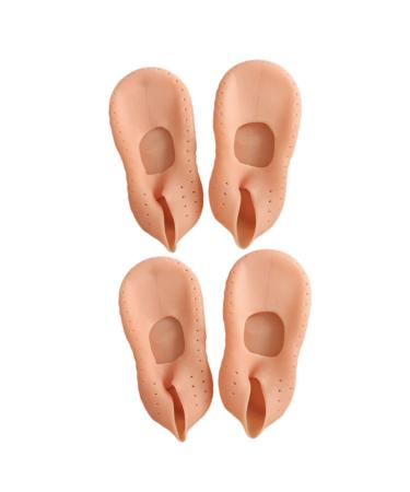 Beaupretty 2 Pairs Floor Socks Room Socks spa Gel Socks Silicone Socks Silicone Heel Protector Heel Socks for Cracked Heels Silicone moisturizing Socks SEBS Socks Keep Track Anti Slip Socks