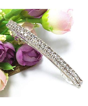 Sparkly Rhinestone Bow Hair Barrette | Small Metal Hair Clip for Girls | Crystal Hair Accessory - Buy Online on GoSupps.com