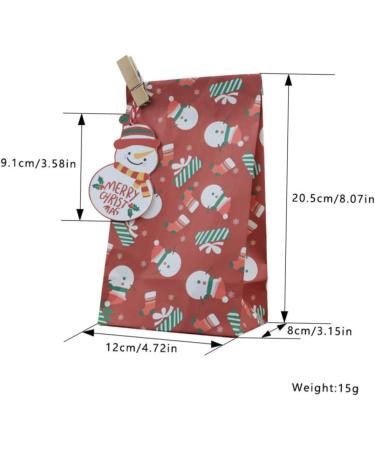 OUNONA 4 Sets Paper DIY Advent Calendar Bags Candy Pockets Kraft Bags Candy Bags - Buy Online on GoSupps.com