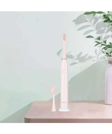 NC Sonic Electric Toothbrush - Powerful Rechargeable Waterproof Brush for Adults & Kids (Pink) - 2 Brush Heads Included | Best International Shipping - Buy Online on GoSupps.com