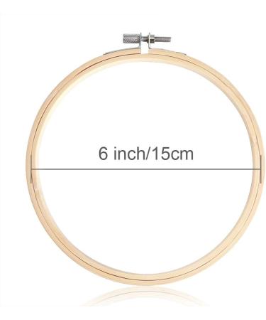 Pllieay 6 Inch Round Bamboo Embroidery Hoops - 12 Pieces for Crafts and Festival Decor - Buy Online on GoSupps.com