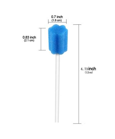 100pcs Blue Disposable Oral Swabs | Dental Sponge Mouth Swabs | Unthreaded Plum Shape - Buy Online on GoSupps.com