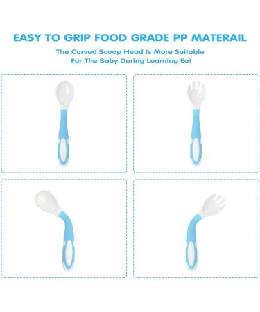 Vicloon Baby Suction Plate - Non-Slip Silicone Divided Placemat with Fork & Spoon | Self Feeding Training | Dishwasher & Microwave Safe - Blue - Buy Online on GoSupps.com