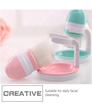 POPETPOP 1PC face Brush Silicone scrubbers face for Women face Scrubber for Women Cleansing Facial Brush face Silicone Scrubber Facial Brush Manual Miss Fiber Wool loofah Simple 11x8cm Pink - Buy Online on GoSupps.com