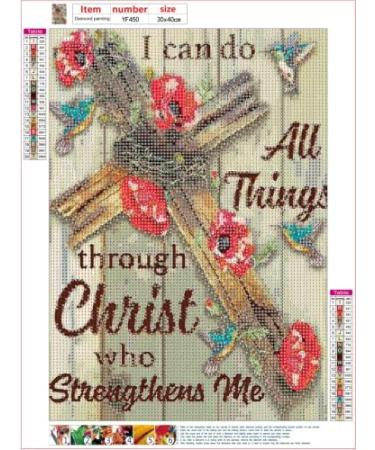 Reacoolfun 5D Cross Diamond Painting Kit: DIY Christ Paint with Diamonds Full Drill Craft Art (Flower Cross) - C-50 - Buy Online on GoSupps.com