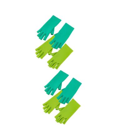 FRCOLOR 4 Pairs Mitts Hand Gloves for Protection Budget Category Stickers Nail Art Tool Manicure Tools Fingerless Pressure Gloves Craft Gloves Flex Tools Spandex Hand Sewing Work