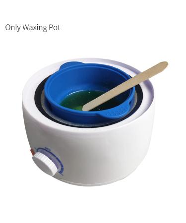 Non-Stick Heat Resistant Waxing Pot - Blue with Silicone Liner and Handle - Buy Online on GoSupps.com