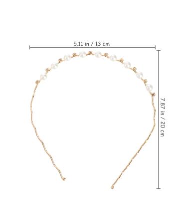 Lurrose Pearl Crystal Headband - Elegant Wedding & Party Hair Accessories (Silver & Gold) | 2 Pieces - International Shipping Available - Buy Online on GoSupps.com