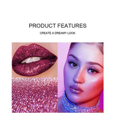 AKARY Glitter Metal Lip Gloss Set 4 Color Valentine s Day Shimmer Lipstick | Waterproof Long-Lasting Makeup Kit - Buy Online on GoSupps.com