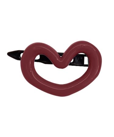 Heart Hair Clip - Morandi Cute Claw Hair Accessories for Bath Non-Slip Cute Heart Shape Hair Clip Vivid Appearance Accessories Red