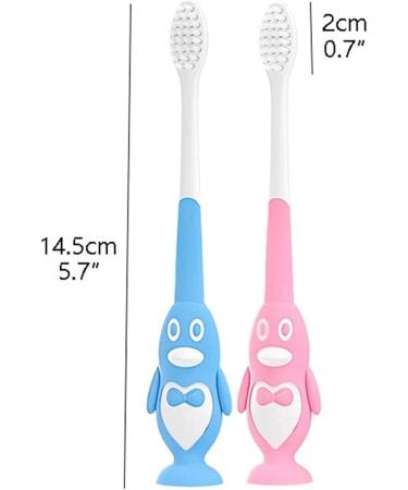 Clean Cute Penguin Children's Toothbrush - Manual Suction Cup Design for Ages 3-12 | 1 Pack - Buy Online on GoSupps.com
