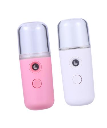 FOMIYES 2pcs Portable Humidifier Skin Moistener Facial Beauty Spray Water Meter Carburetor Face Steamer