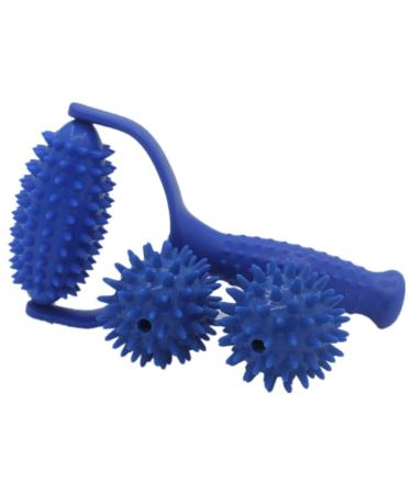 Massage ball set hedgehog balls massage balls massage scooter massager fascia ball massage roller hedgehog ball massage roller with knobs for back legs feet hands.
