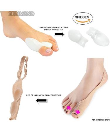 Pedimend Silicone Gel Toe Spreader for Hallux Valgus Relief | Big Foot Alignment & Discomfort Reduction | International Shipping Available - Buy Online on GoSupps.com