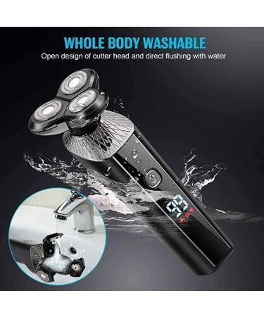 Men's Electric Razor 4 in 1 Waterproof Rotary Shaver - Travel Rechargeable USB Cordless Easy to Operate & Store - Buy Online on GoSupps.com
