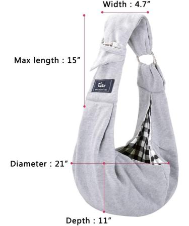 Cuby Pet Shape Turnable - Soft Hands-Free Carrier with Side Pockets for Small Dogs Puppies Cats & Rabbits - Gray 1 Pack - Buy Online on GoSupps.com