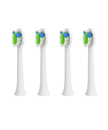 Replacement Toothbrush Heads 4 Brush Heads Compatible with H6 Plus Dupont Bristle White