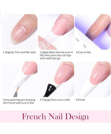 U-shinein 4x10ml Solid Nail Glue Gel - 4 Colors for Acrylic Nails & Press-On Nail Art | Long-lasting Manicure Gel - Color 01 - Buy Online on GoSupps.com