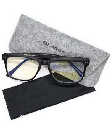 GLASSA Blue Light Blocking Glasses PCG 07 - 0.00 DIO - Stylish Black for Eye Protection | Buy Internationally - Buy Online on GoSupps.com