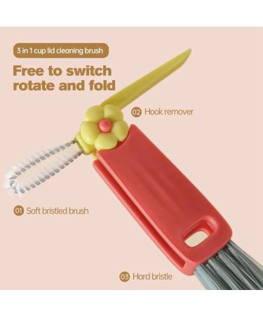 Firstrays Multifunctional 3-in-1 Premium Cup LidGap Cleaning Brush Set - Helps Improve Home Kitchen for Cleaning Cups - Buy Online on GoSupps.com