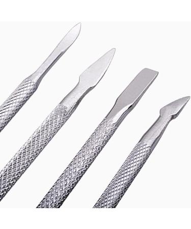 4 Pcs/Set Steel Double-Ended Cuticle Pusher Dead Skin Remover Manicure Cleaner Care Nails Art Tool Manicure Set - Buy Online on GoSupps.com
