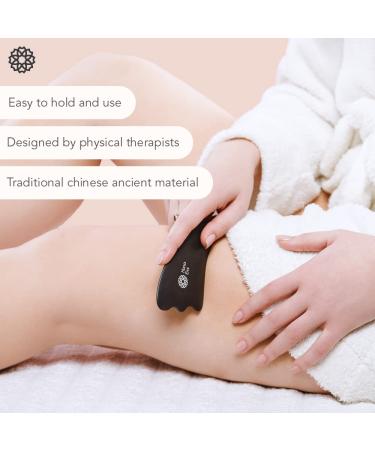 Large Gua Sha Massage Set - 4Pcs - Facial Stones for Skincare & Therapy - Scraping Tools with E-Book - Bian Stone Gu Sha - Buy Online on GoSupps.com