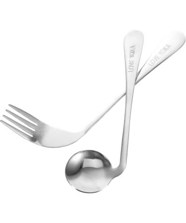 Lurrose Left-Hand Adaptive Spoon - Curved Baby Training Cutlery for Easy Grip & Feeding - Buy Online on GoSupps.com