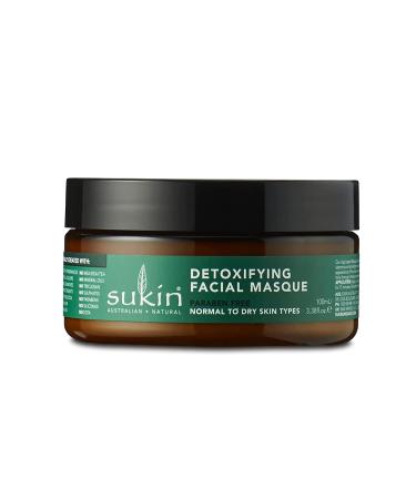 Sukin Super Greens Detoxifying Clay Masque 100ml - Purify & Revitalize Skin - Buy Online on GoSupps.com