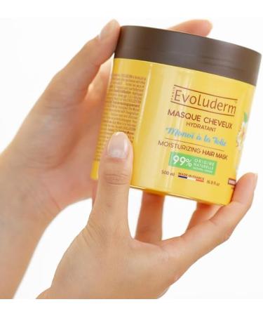 EVOLUDERM - Mono la Folie Hydrating Hair Mask - 500 ml - 99% Natural Origin - Vegan - Made in France - Buy Online on GoSupps.com