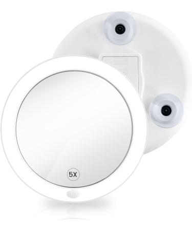 EMKE Cosmetic Mirror with Lighting - 5x - White