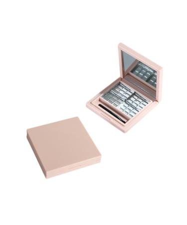 NULYLU 2pcs Empty Eyeshadow Palette Empty Eye Shadow Pallet DIY Cosmetics Makeup Highlighter Pink 1 count (Pack of 1)