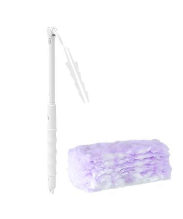 kurriuwu Dust Duster Cleaning Duster with Long Handle Ergonomic Grip Electrostatic Adsorption Quick Installation Handheld Duster Cleaning Tool B