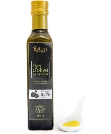  D lices Des Bois Pack of 6 x Olive Oil with Black Truffle Flavor - 250ml Bottle - Buy Online on GoSupps.com