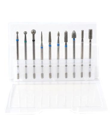 Nail Drill Set Nail Drill Heads Grinding Set Rotate Milling Cutter Manicure Pedicure Portable Tools for Exfoliating Grinding Polishing Nail Removing(C)