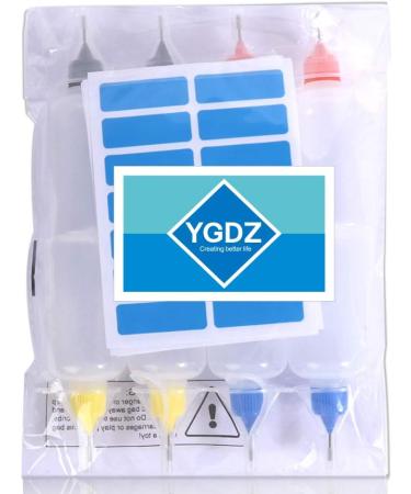 YGDZ 50ml Needle Tip Squeeze Bottle Set | 8 Precision Applicator Bottles for Painting, Quilling, Ink, and Glue | Includes 56 Stickers and Mini Funnels - Buy Online on GoSupps.com