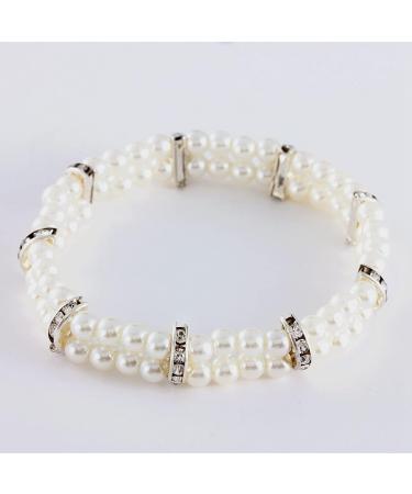 2 Pcs Pet Necklace Elastic Pearl Collar for Cats and Dogs Decorative Items for Cats and Dogs S Color 2 - Buy Online on GoSupps.com